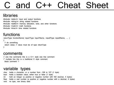 c++ programming cheat sheet pdf.